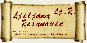 Ljiljana Resanović vizit kartica